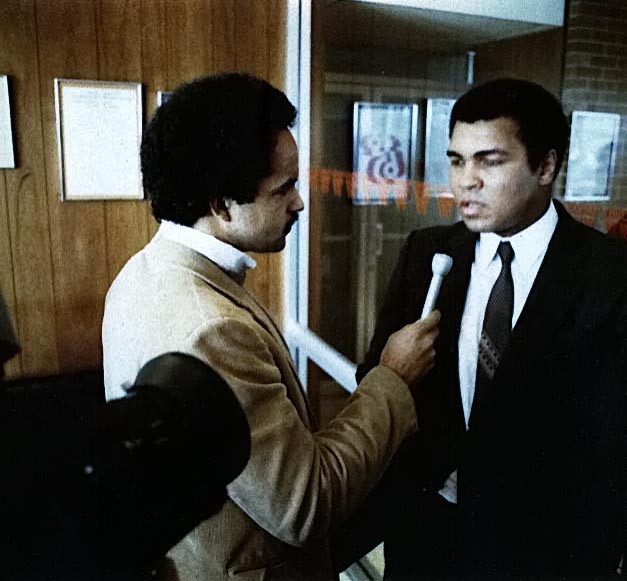 Muhammad Ali being interviewed by WBAL-TV's Curt Anderson, 1978.