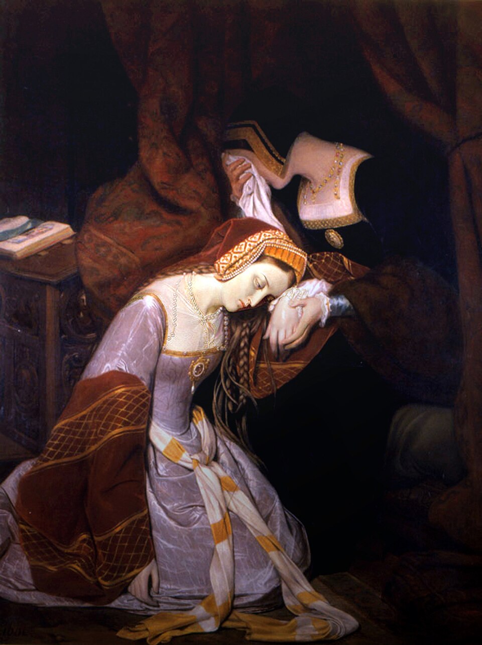 Anne Boleyn in the Tower of London by Édouard Cibot, 1835.