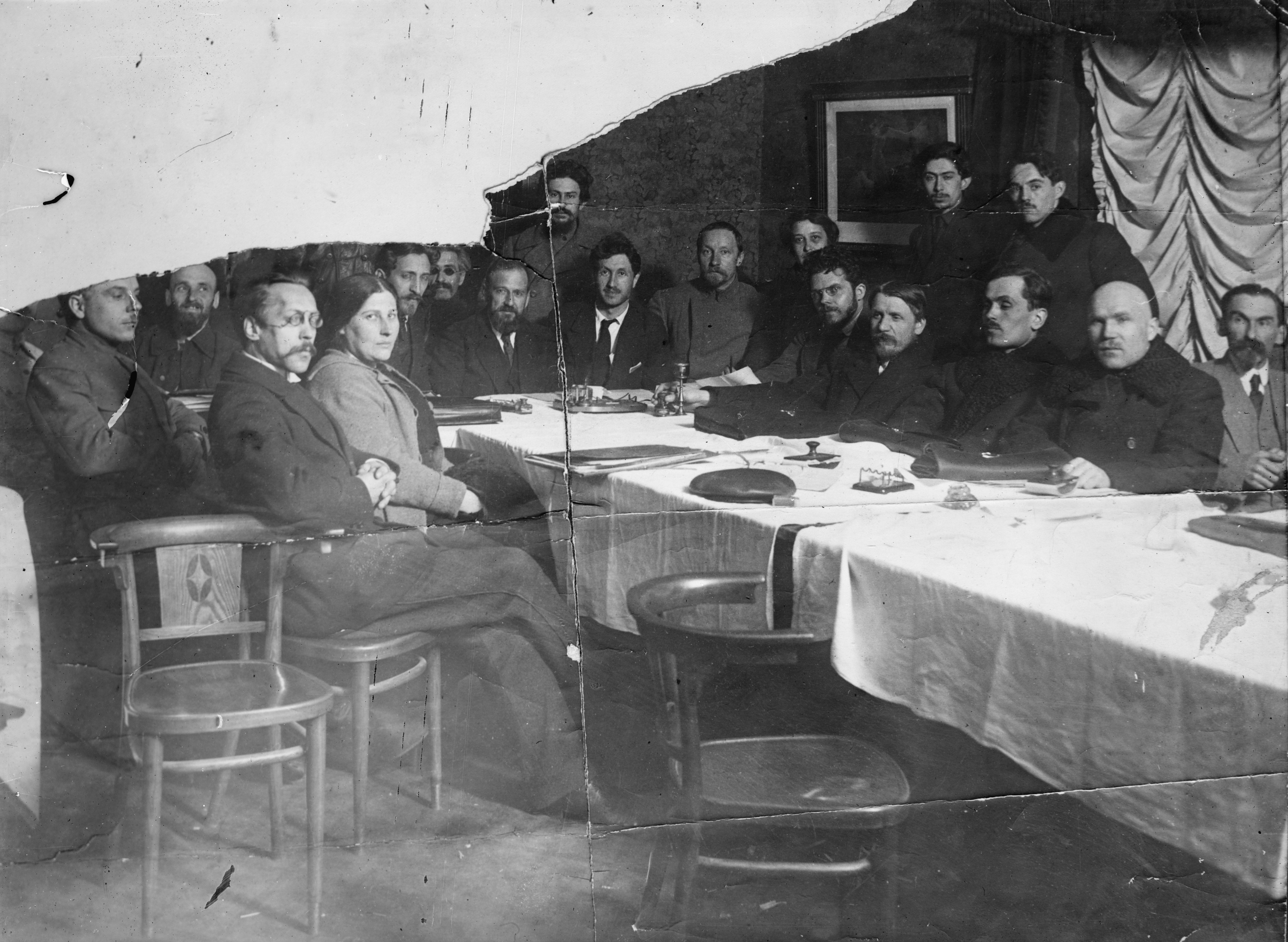 Bolshevik commissars in Kharkov, Ukraine some time in 1918 or 1919.