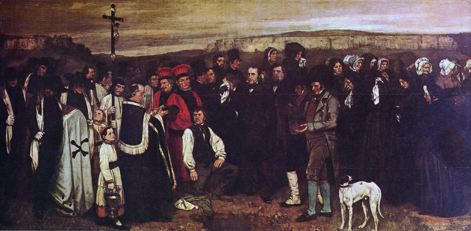 A Burial at Ornans painted by Gustave Courbet, 1850.
