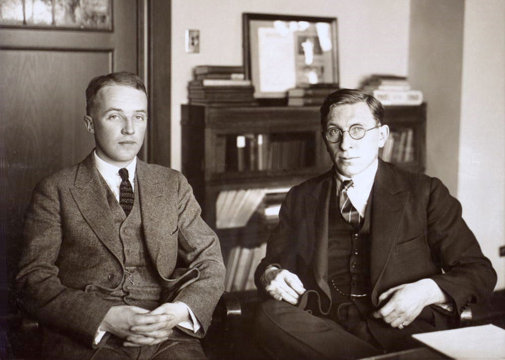 Charles Best and Frederick Banting pictured around 1924