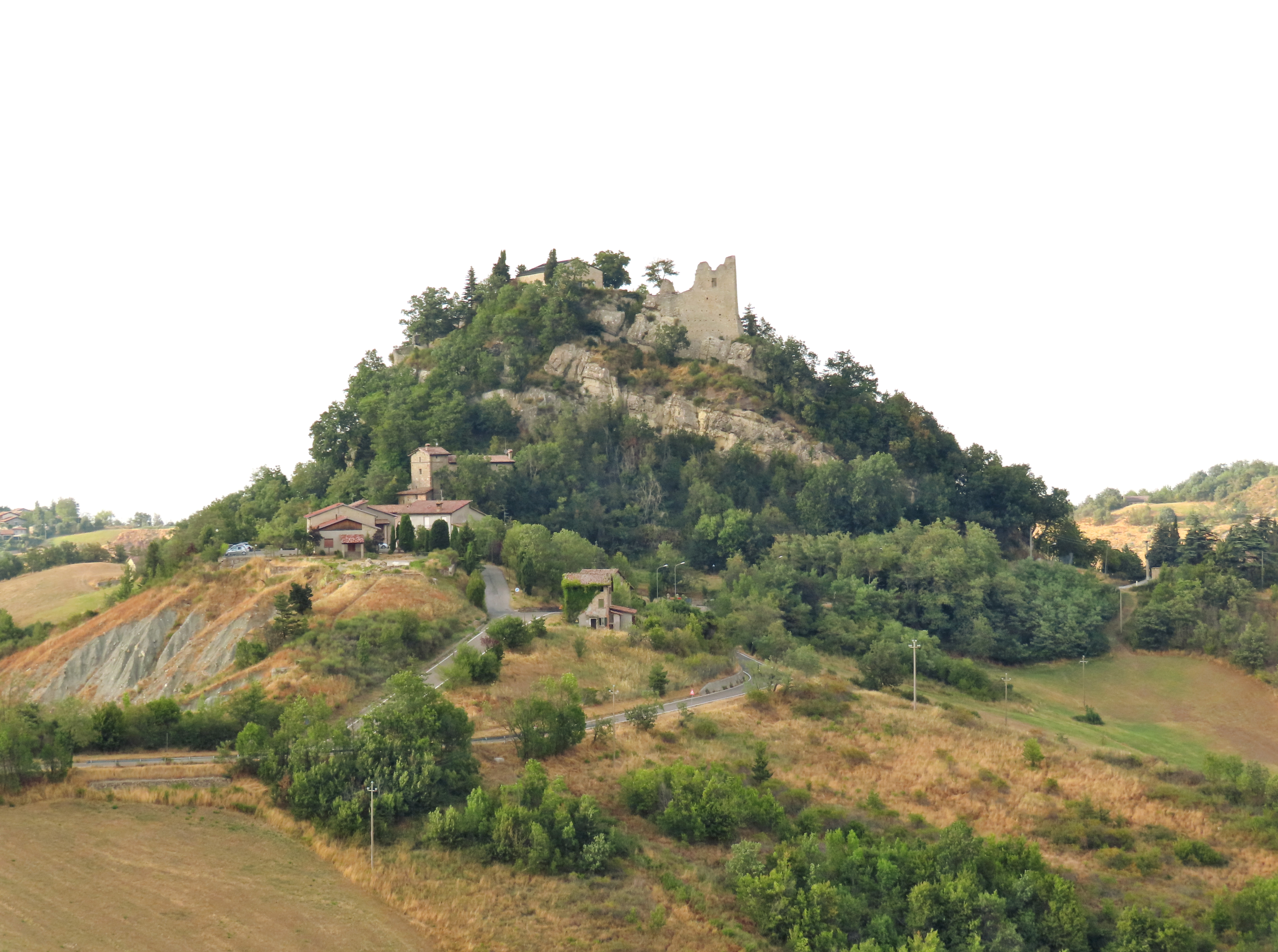 The ruins of Matilda of Tuscany’s castle at Canossa. 