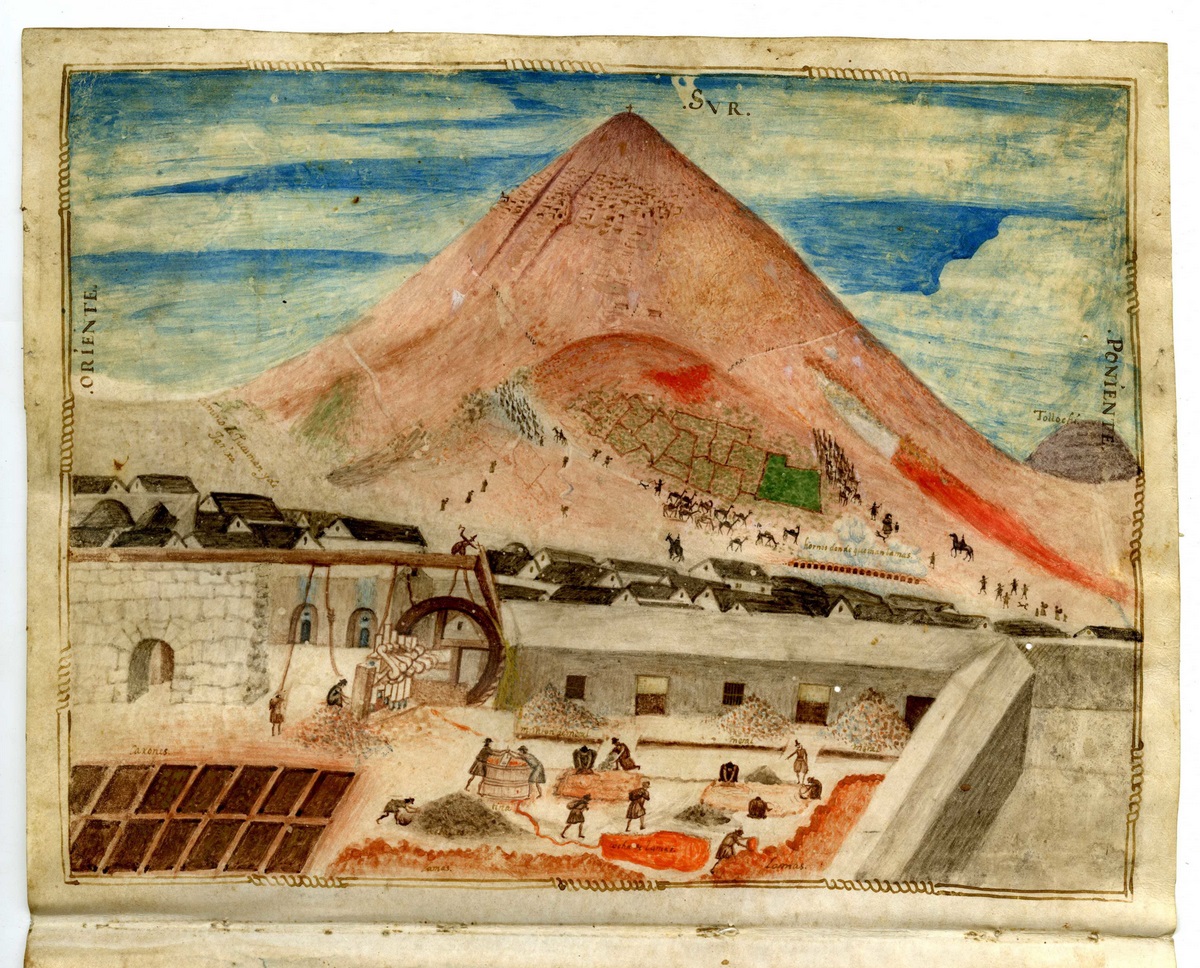 Cerro Rico of Potosí, c.1603. Courtesy Hispanic Society of Americ