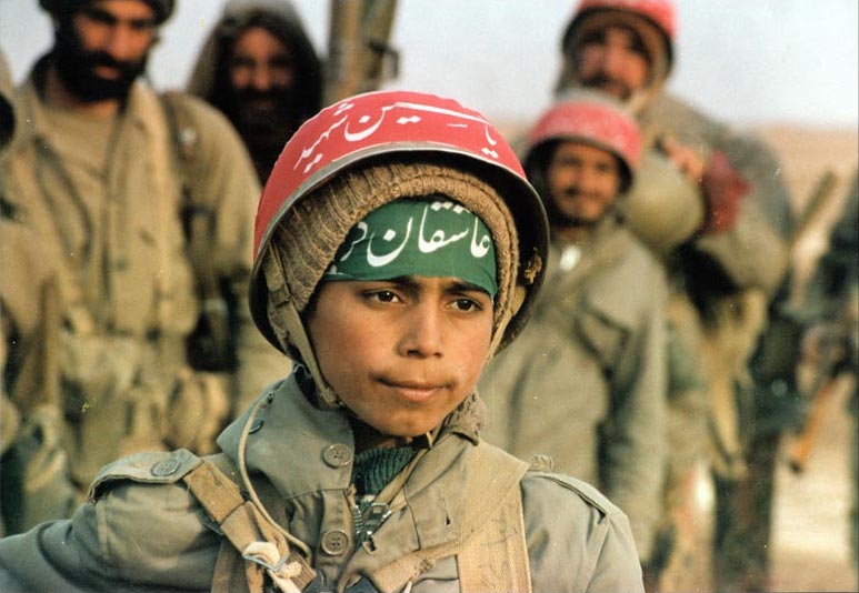 An Iranian child soldier, 1984.