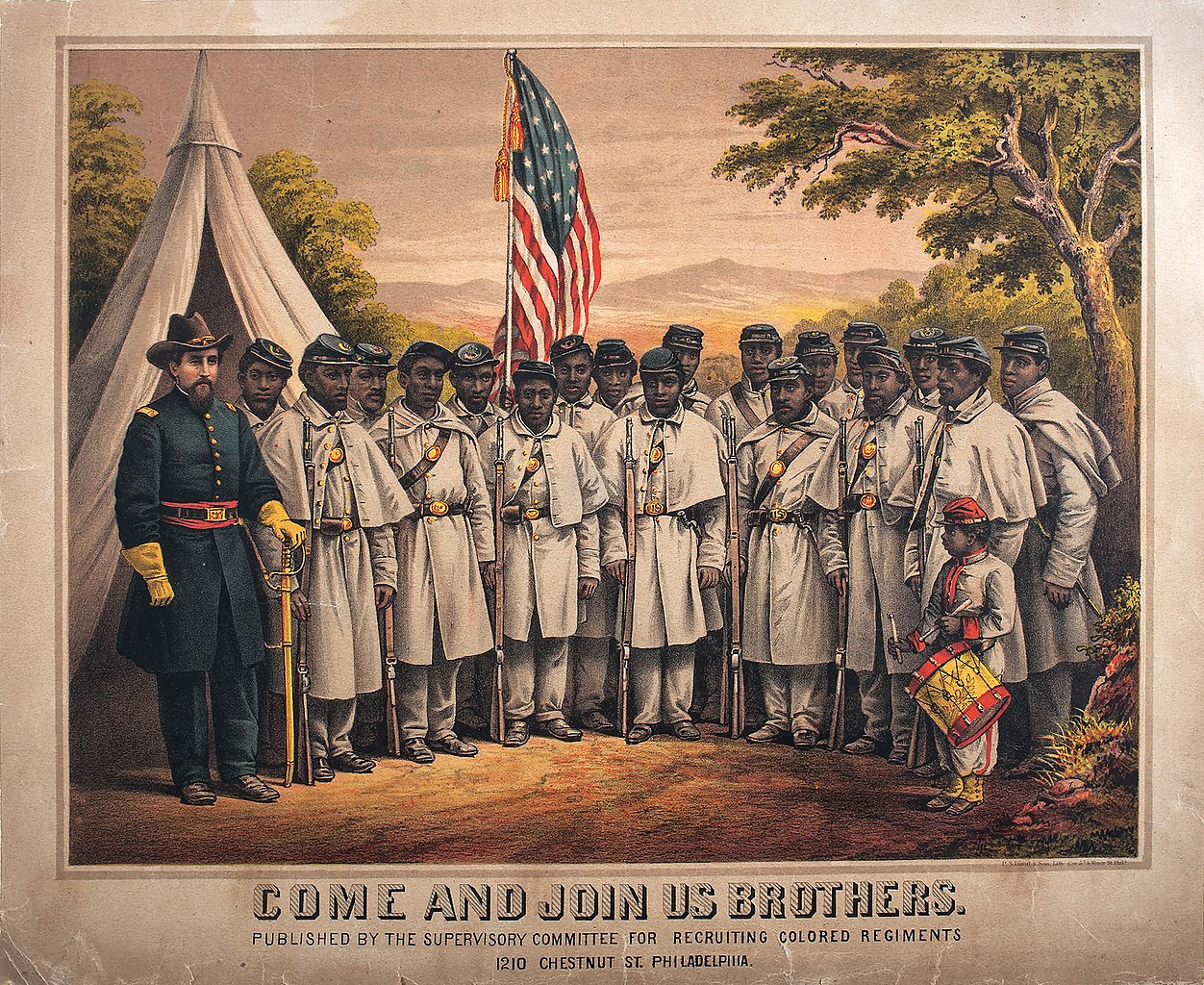 A Union recruitment poster targeting Black men, 1865.