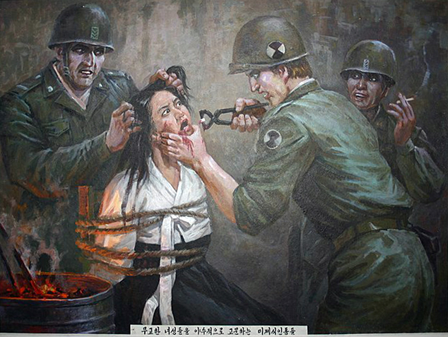 A painting in the Sinchon Museum of American War Atrocities.