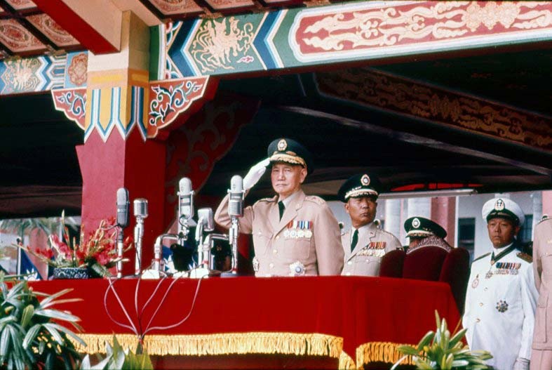 Chiang Kai-Shek presiding over the 1966 Double Ten celebrations.