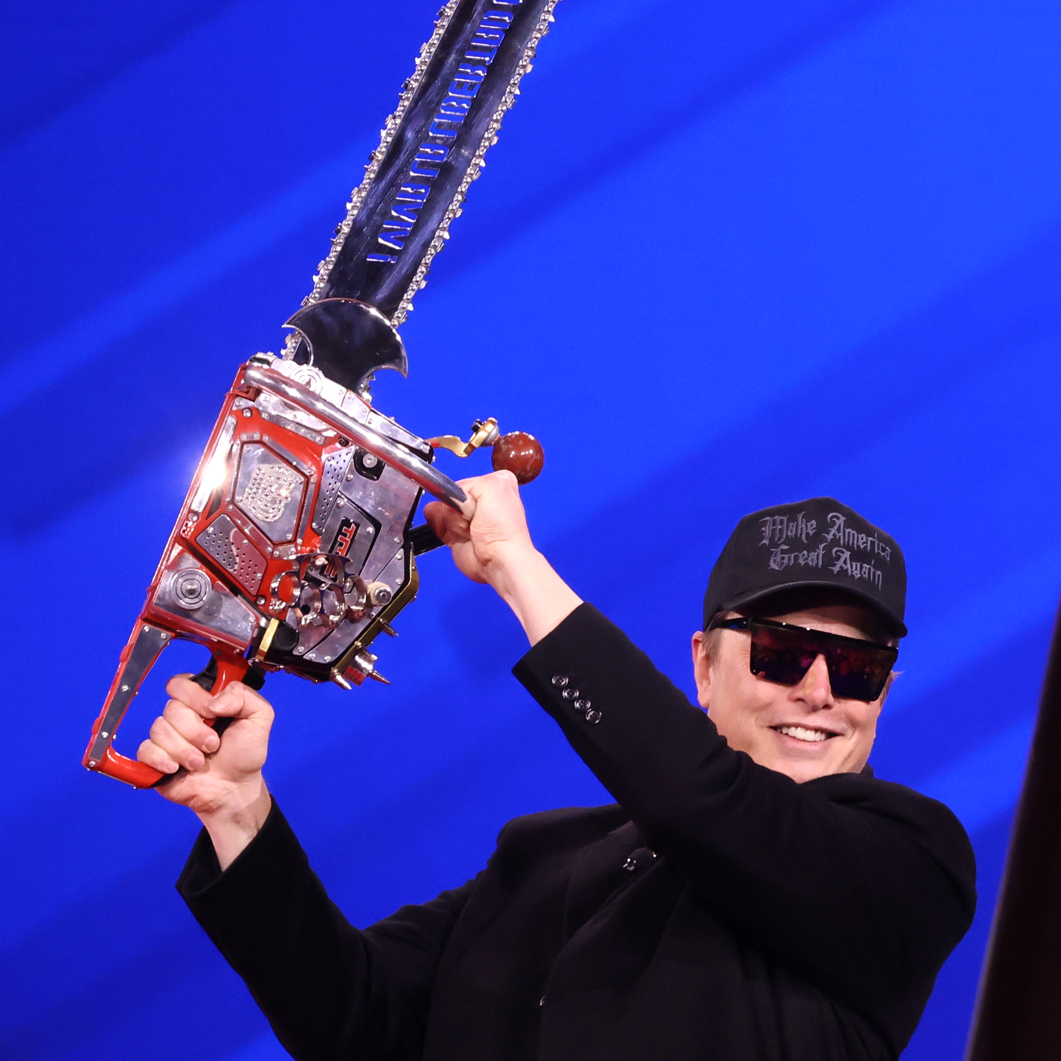 Elon Musk speaking at the 2025 Conservative Political Action Conference (CPAC) at the Gaylord National Resort & Convention Center in National Harbor, Maryland.