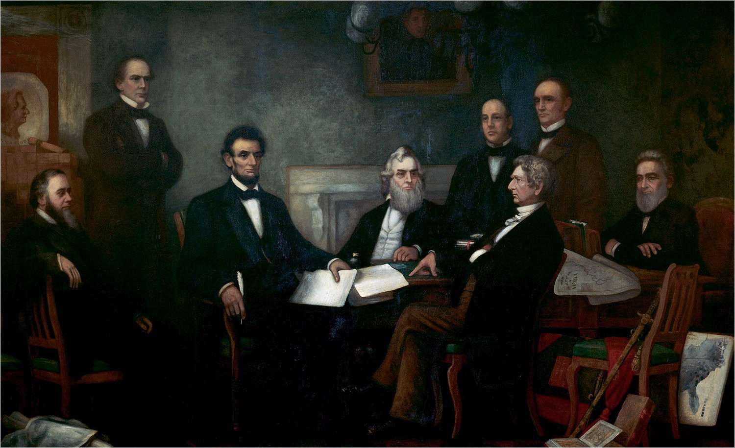 Lincoln met with his Cabinet for the first reading of the Emancipation Proclamation draft on July 22, 1862.