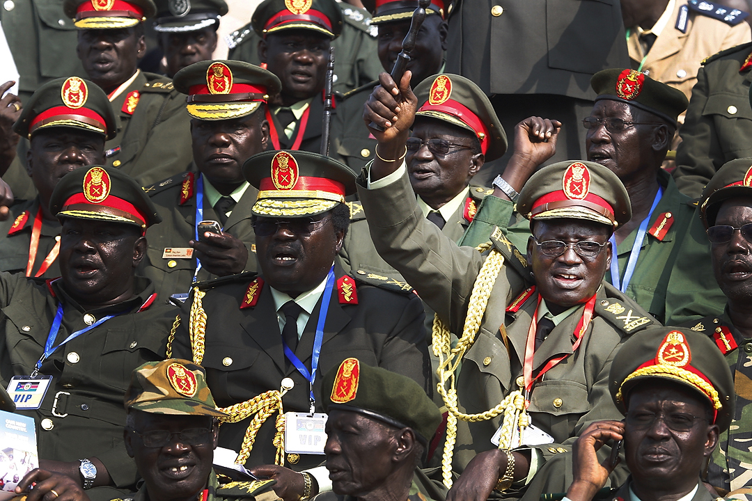 SPLA officers at the South Sudan independence celebrations, 2011.