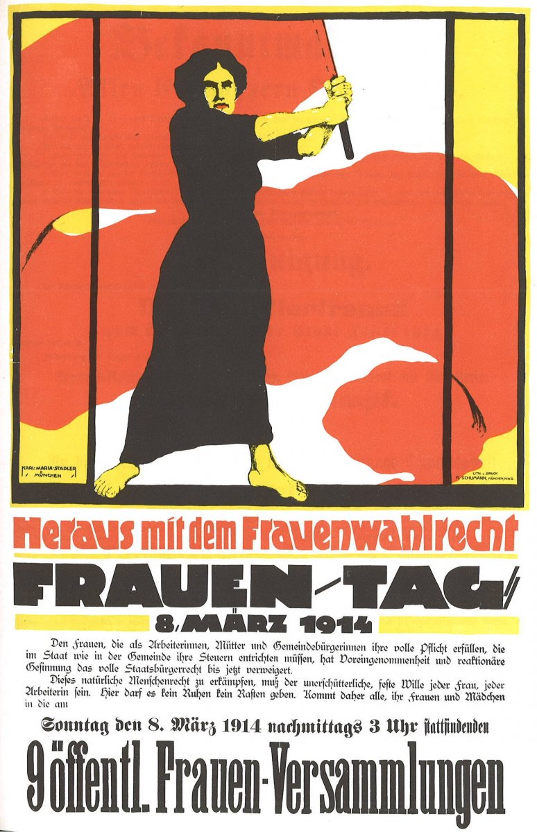 A (banned) German poster for International Women’s Day 1914.