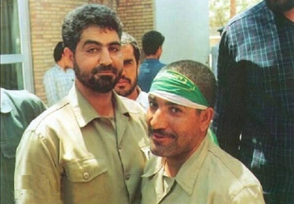 Qassem Soleimani (left) during the Iran–Iraq War.
