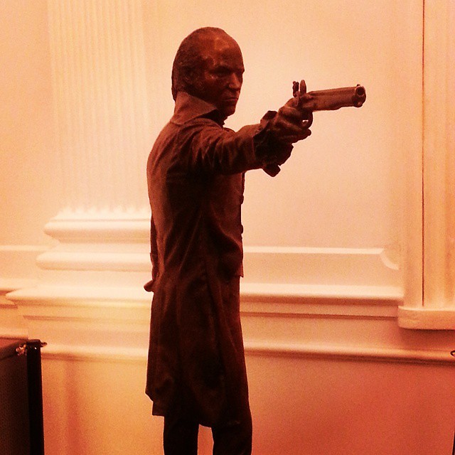 A statue of Aaron Burr