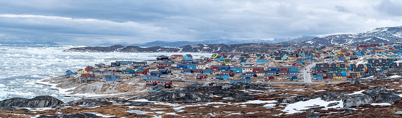 Ilulissat, Greenland panorama from south west 