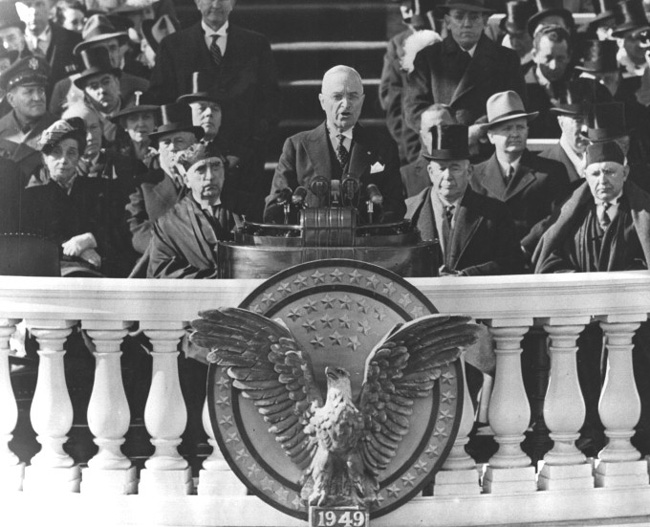 The Inaugural speech of President Truman, 1949.