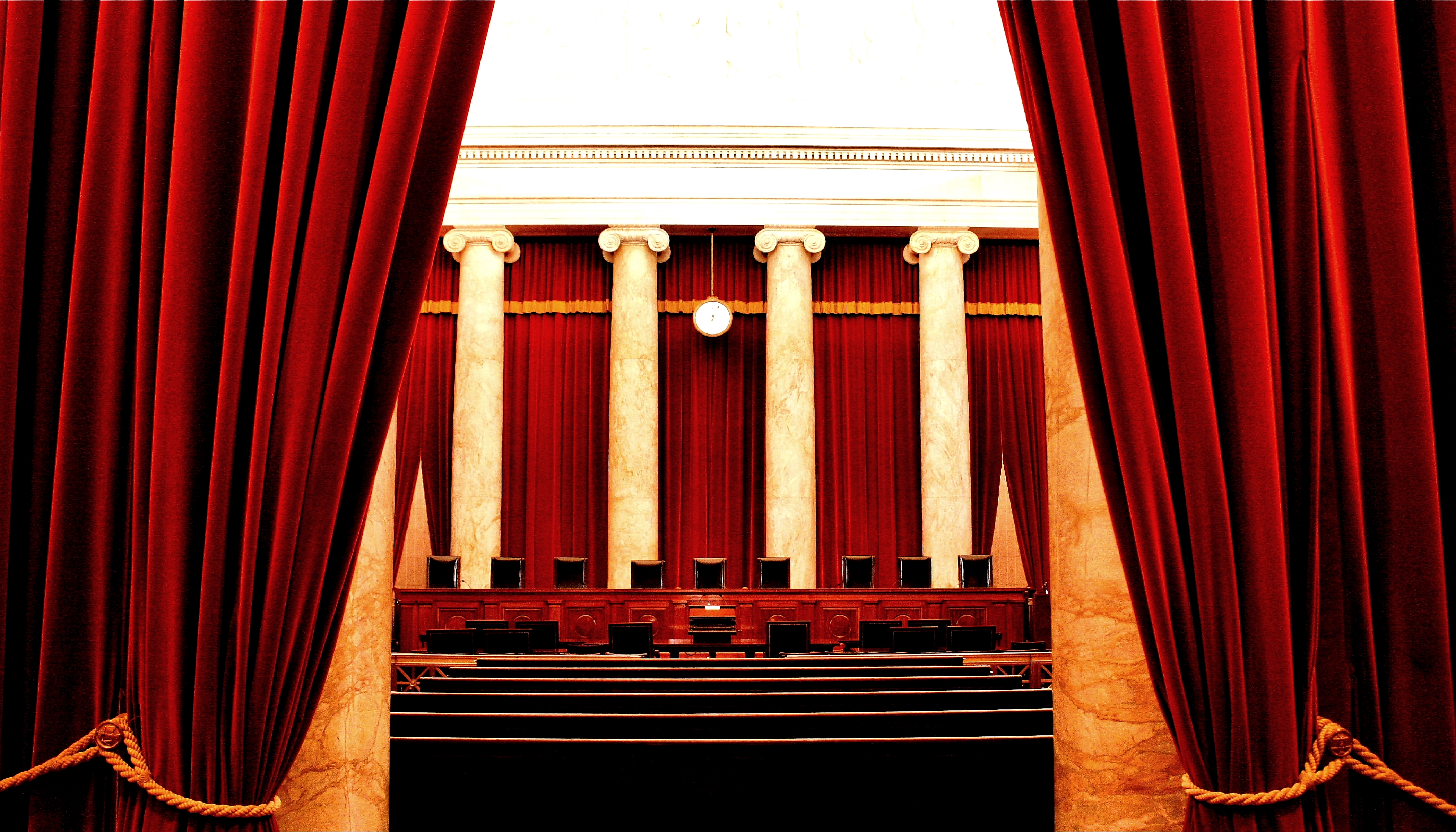  The interior of the United States Supreme Court.