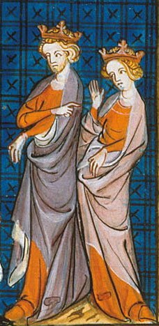 Fourteenth-century depiction of Henry II and his wife, Eleanor of Aquitaine.