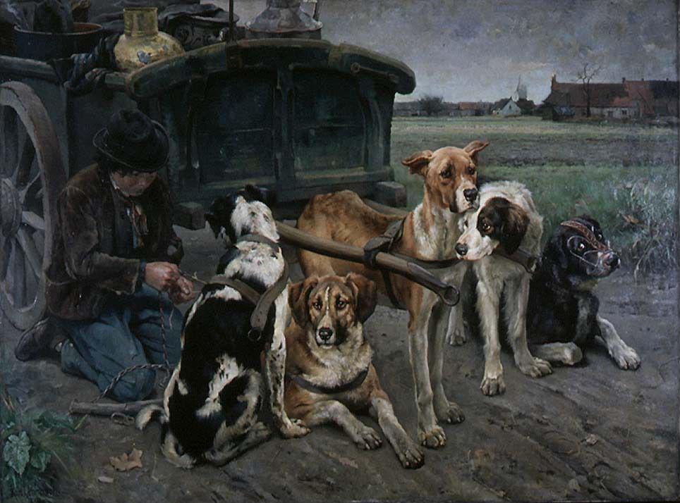 Flemish Dog Team by Karl Uchermann, 1880. 