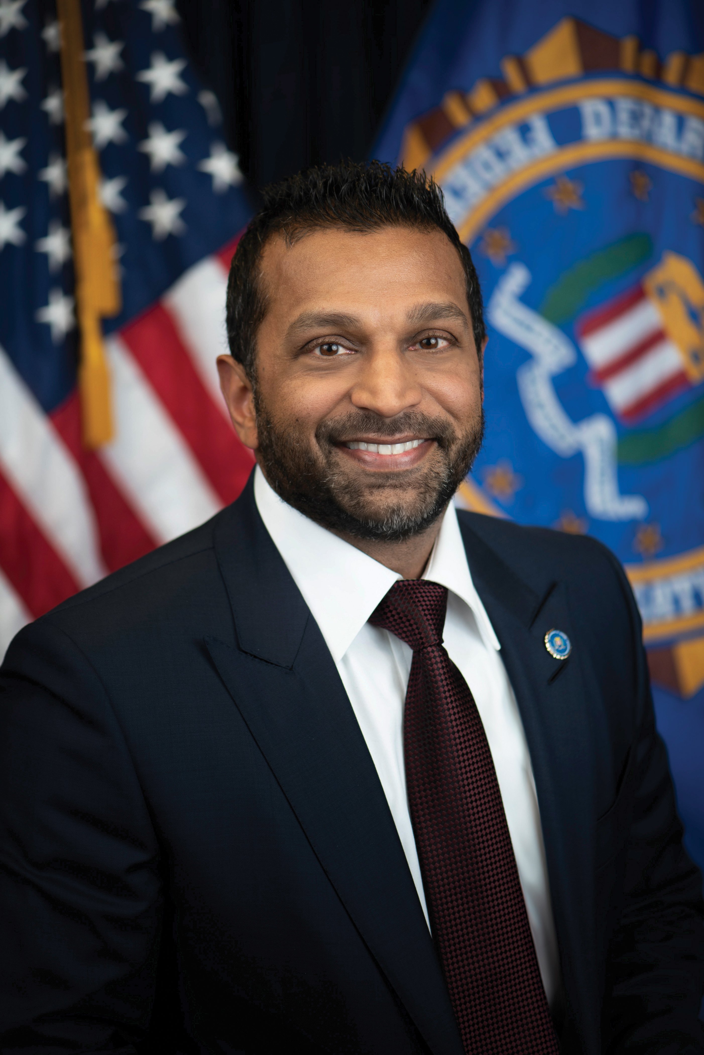 Official portrait of Kash Patel, director of the Federal Bureau of Investigation.