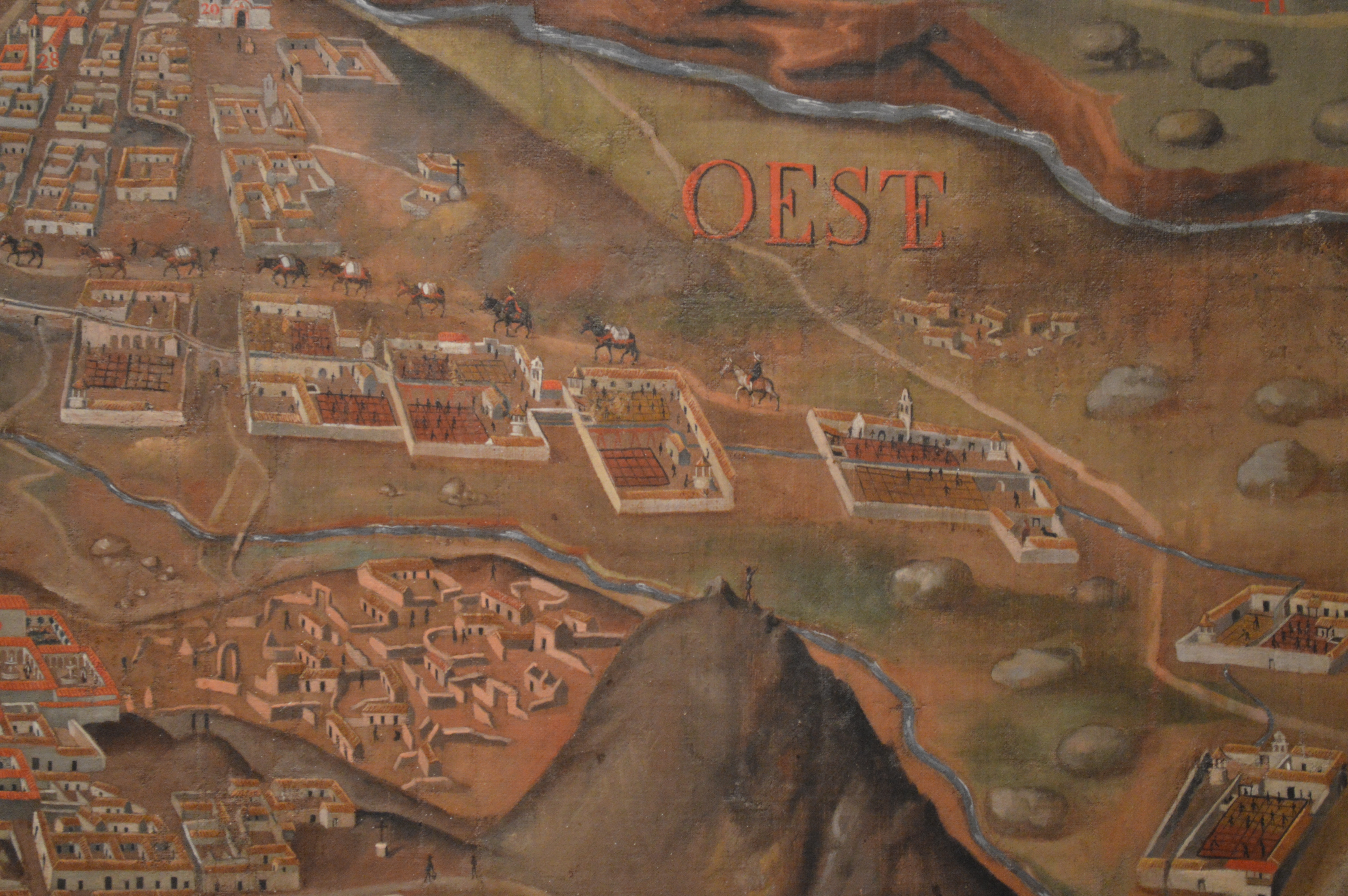 Detail of 'Descripcion del Zerro Rico...' by Gaspar de Berrío. Image courtesy of the author.