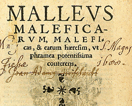 Title page of the seventh Cologne edition of the Malleus Maleficarum, 1520