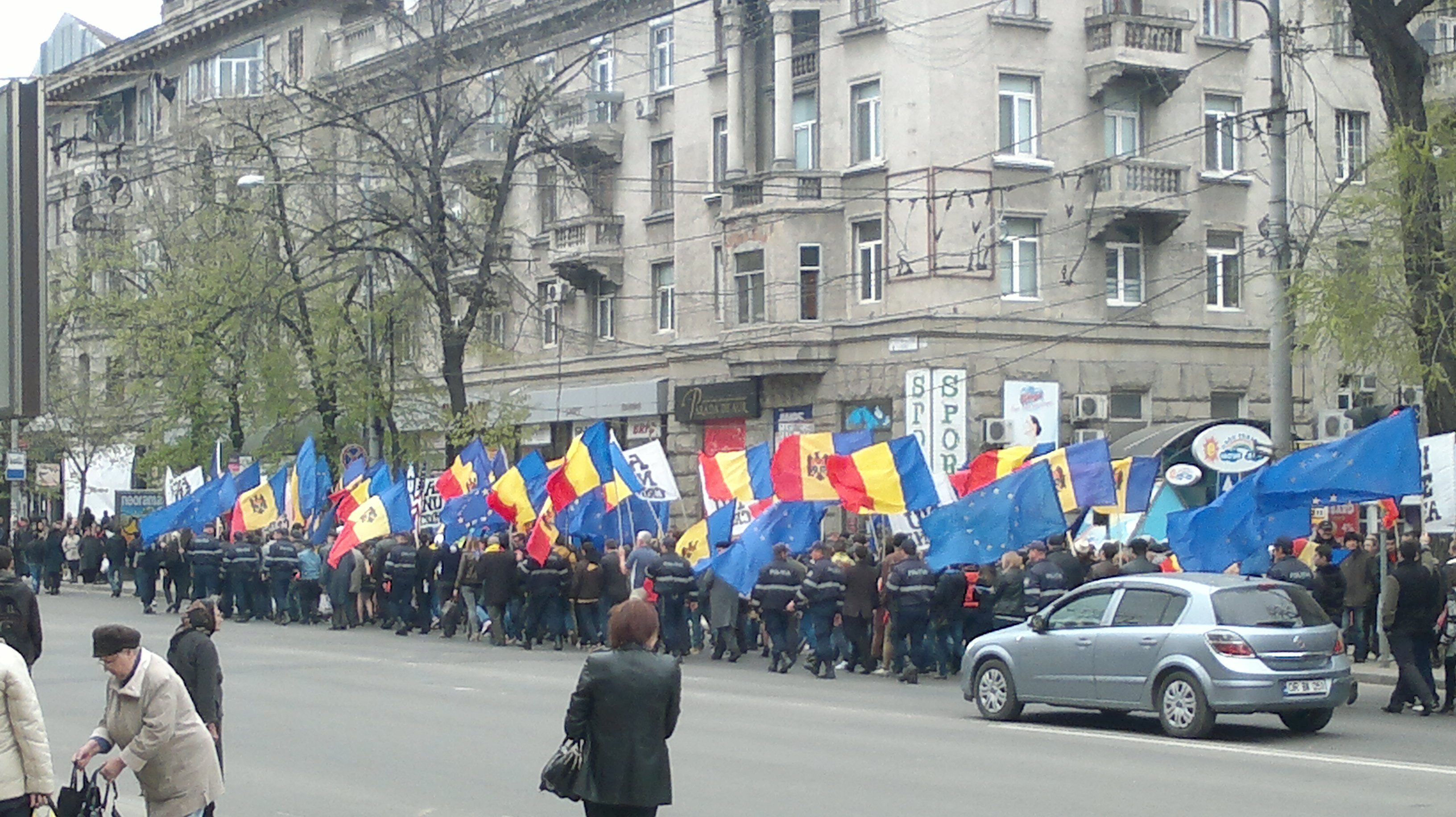  Pro-European demonstration in Chișinău, April 2014.