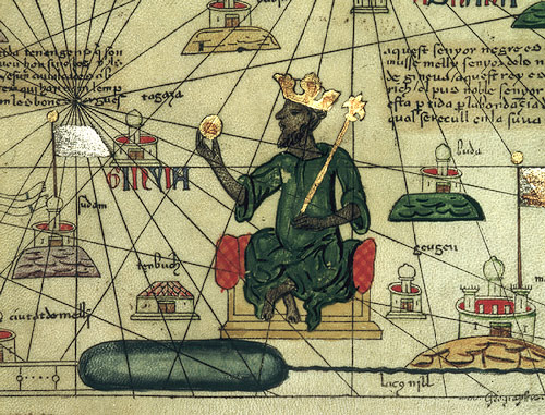 Image of Mansa Musa on a Spanish atlas from 1375