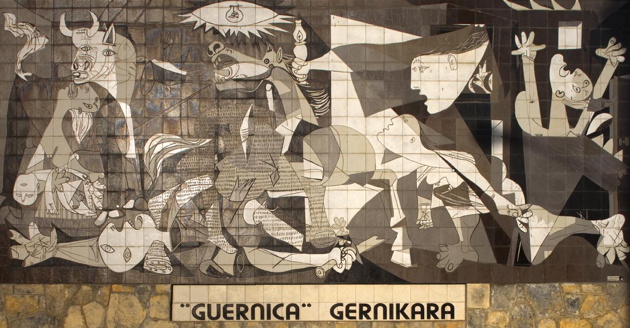 Mural in Guernica based on the Picasso painting. 