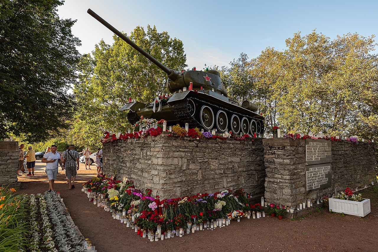Soviet War Monument in Narva before its removal, 2022