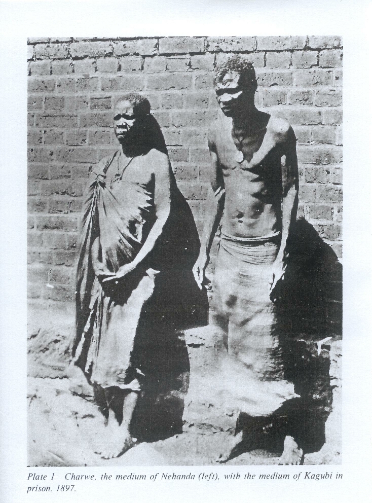 Nehanda Nyakasikana (Left) & Sekuru Kaguvi before execution, 1898.