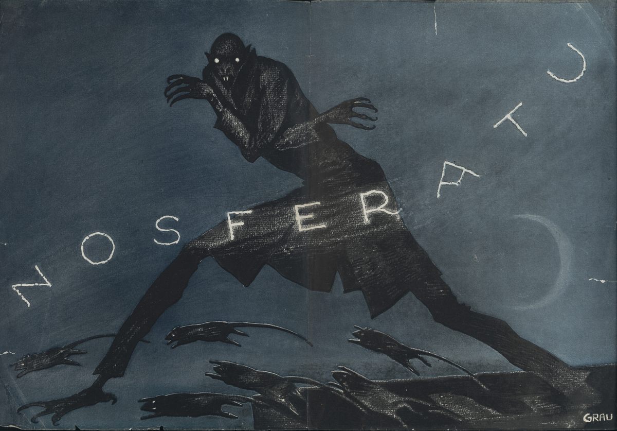 German promotional poster for Nosferatu, 1922.