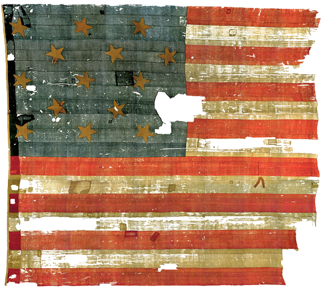 The original Star-Spangled Banner is on view at the National Museum of American History in Washington, DC.