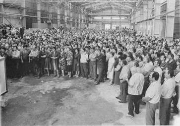 A strike at the Kirov factory in Tiraspol, 1989.