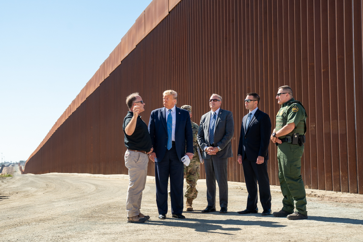 President Donald J. Trump, joined by United States Customs and Border Protection and Department of Homeland Security Acting Secretary officials, visit the border area of Otay Mesa, in 2019. “Our Hemisphere”? provides an update of the U.S-Mexico border crisis that has shaped the United States’ relations with its southern neighbors in recent decades. 