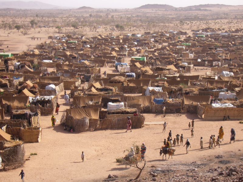 Darfur refugee camp in Chad, 2005.