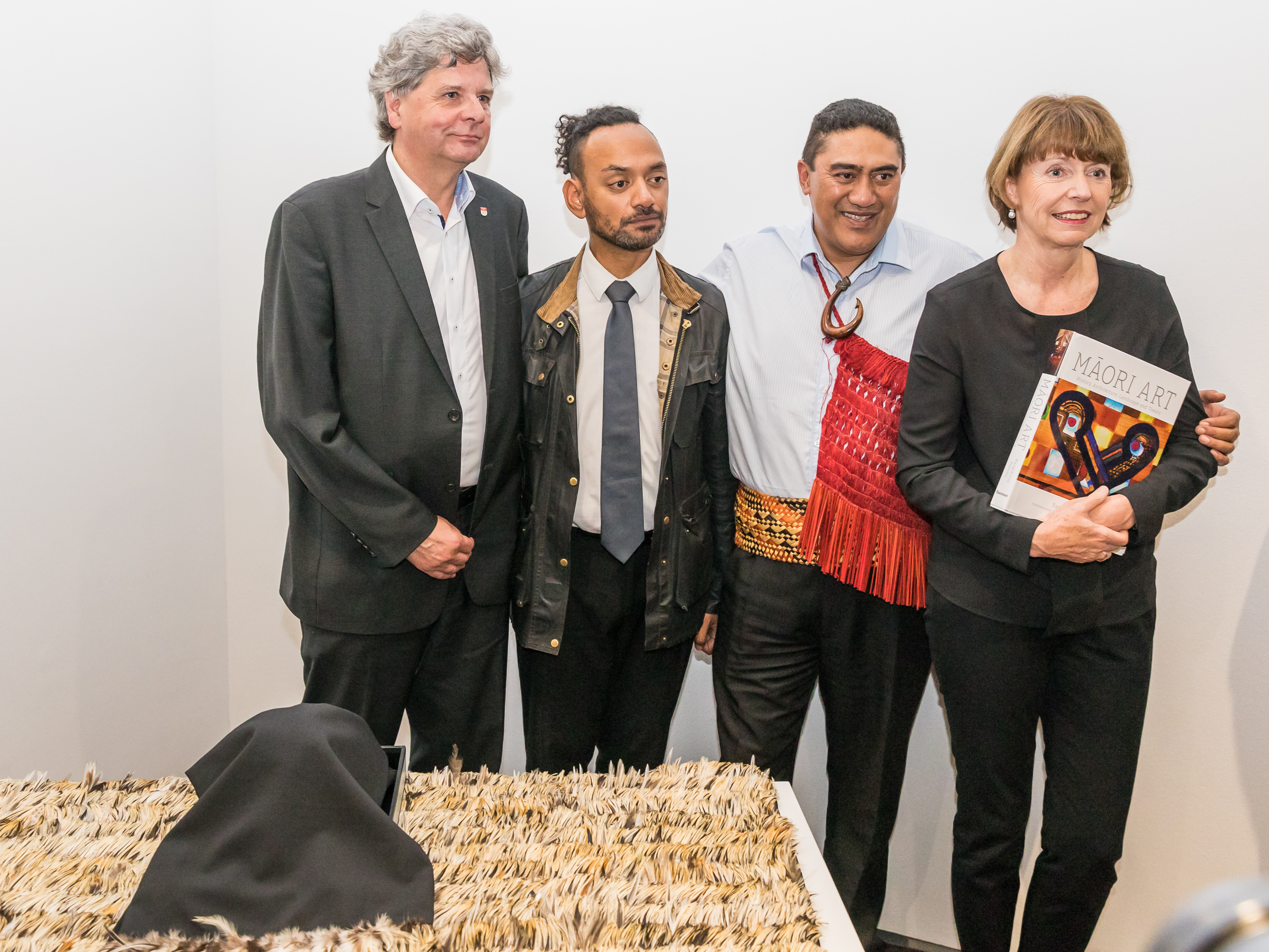 Representatives from the Rautenstrauch-Joest Museum in Cologne, Germany restitute a Maori Toi moko to the Museum of New Zealand Te Papa Tongarewat, 2018.