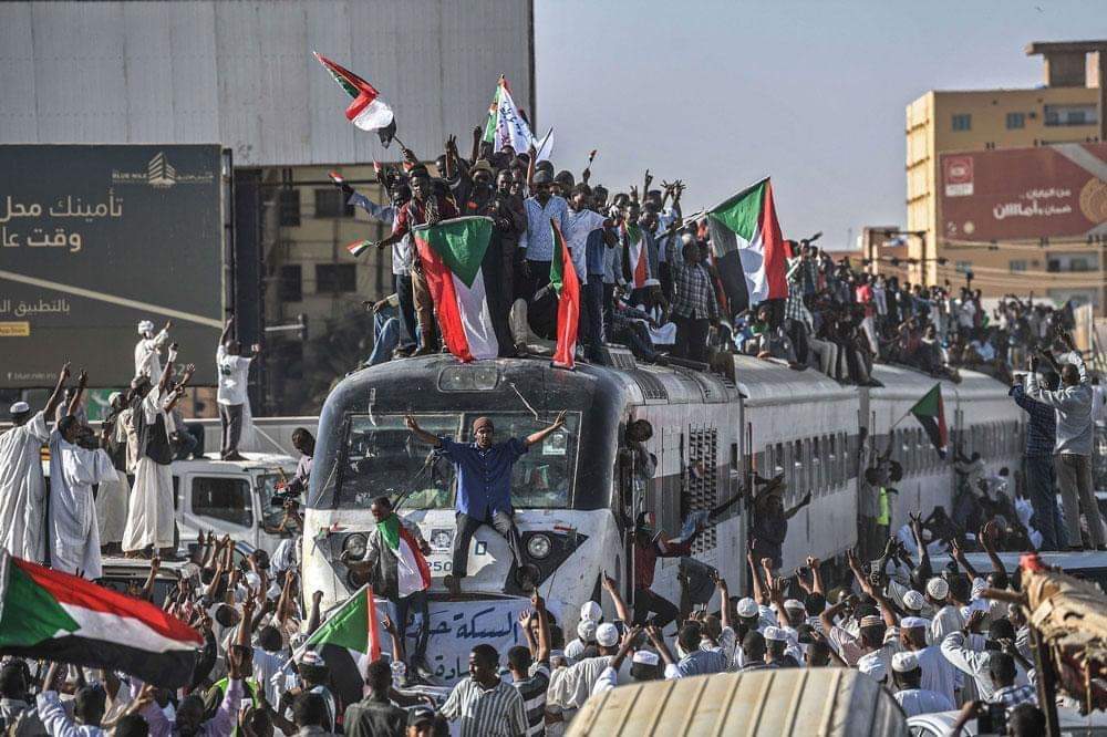 Demonstrators from Atbara, Sudan in November 2019.
