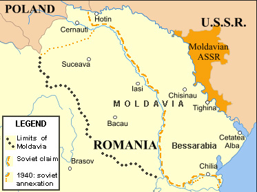 Map of the Moldovan ASSR.