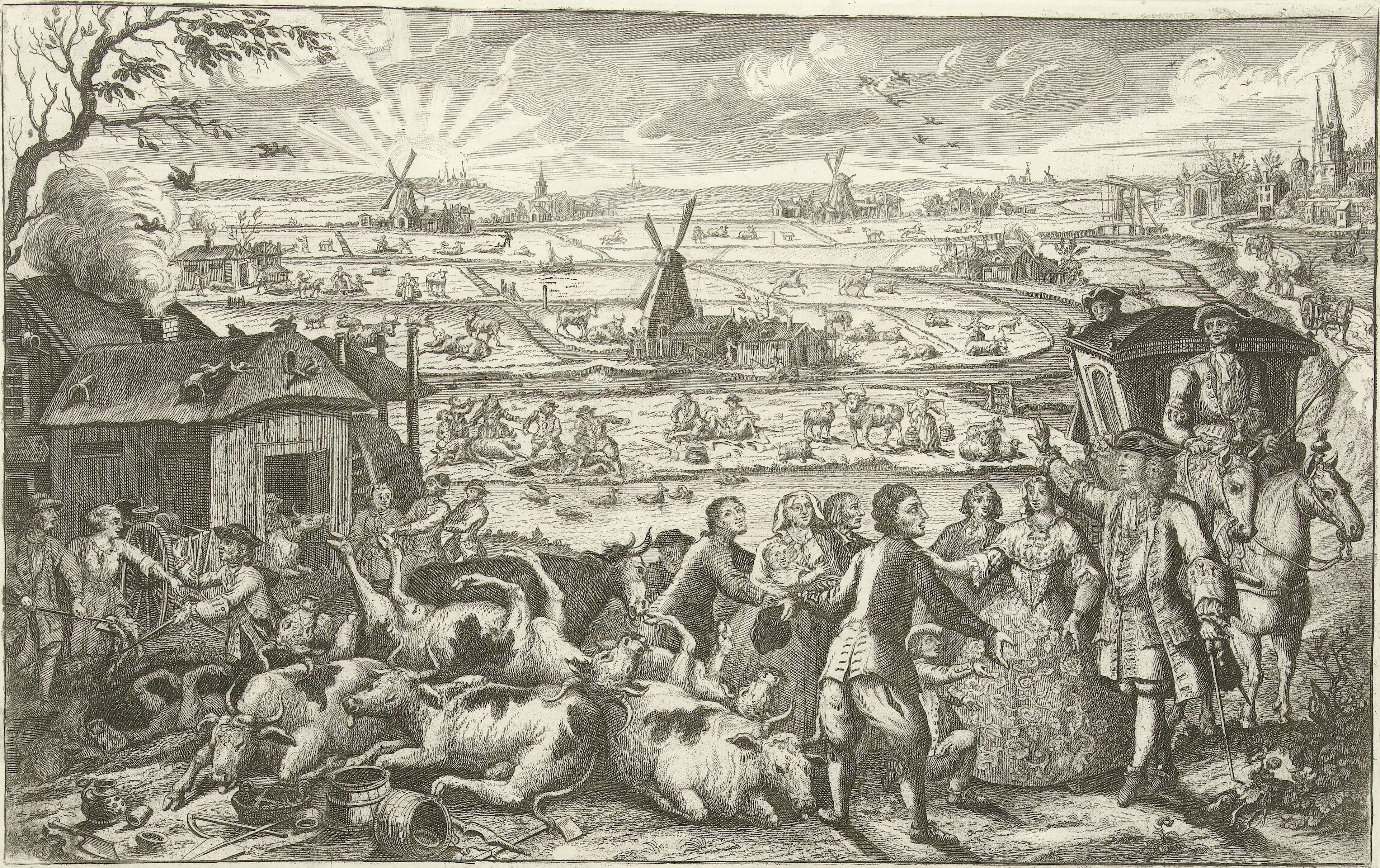 God's Punishment on the Netherlands through the Cattle Plague, 1745 by Jan Smit