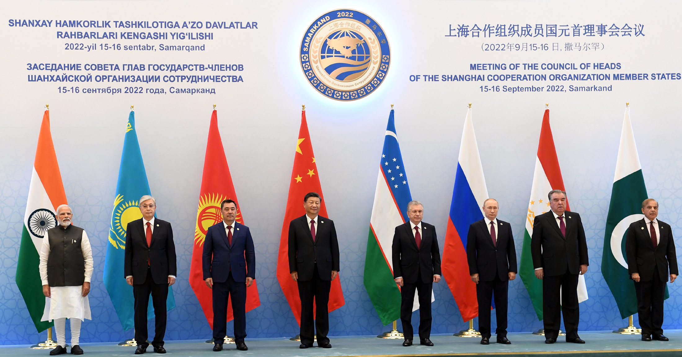 Vladimir Putin and Xi Jinping at the 2022 Shanghai Cooperation Organization (SCO) summit. The SCO is is a political, economic, and international security organization created in 2001 by China and Russia.