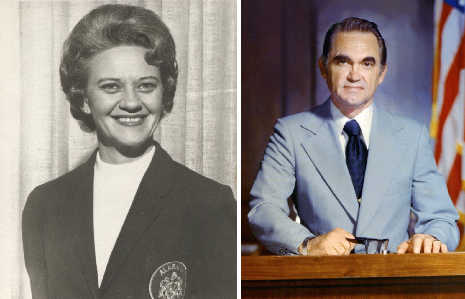 Lurleen Wallace (left) and George C. Wallace (right)