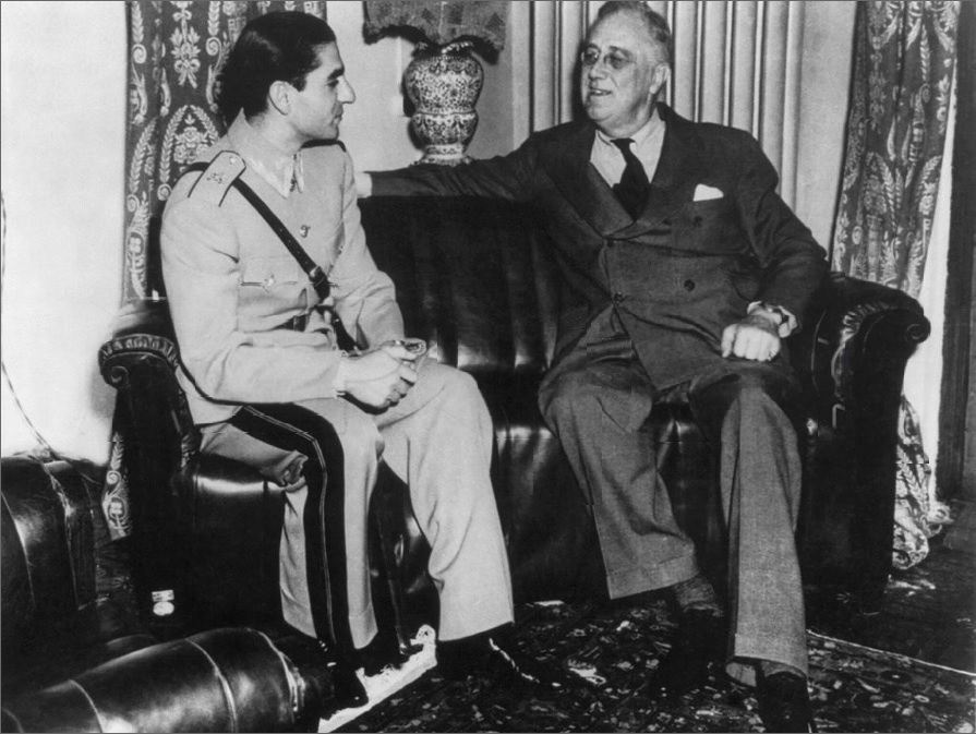The Shah meeting with U.S. president Franklin D. Roosevelt during the Tehran Conference in 1943.