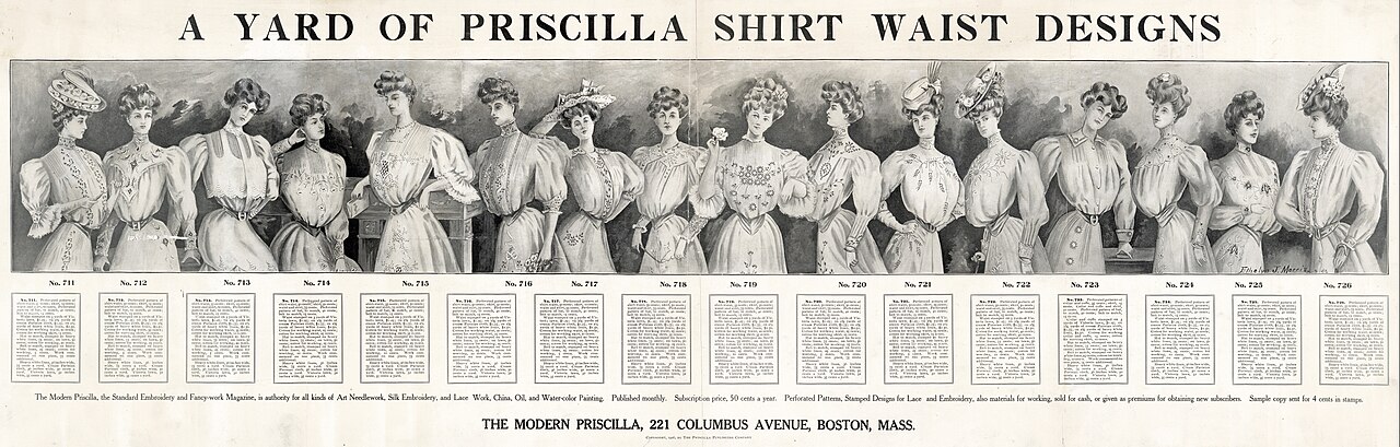 A 1906 ad for shirtwaists.