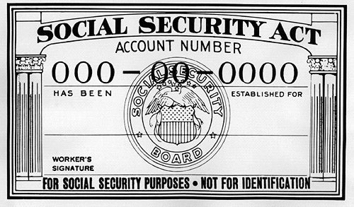 Social Security Cards produced between 1946 and 1972, like the one above, bore the legend “Not for Identification.” 