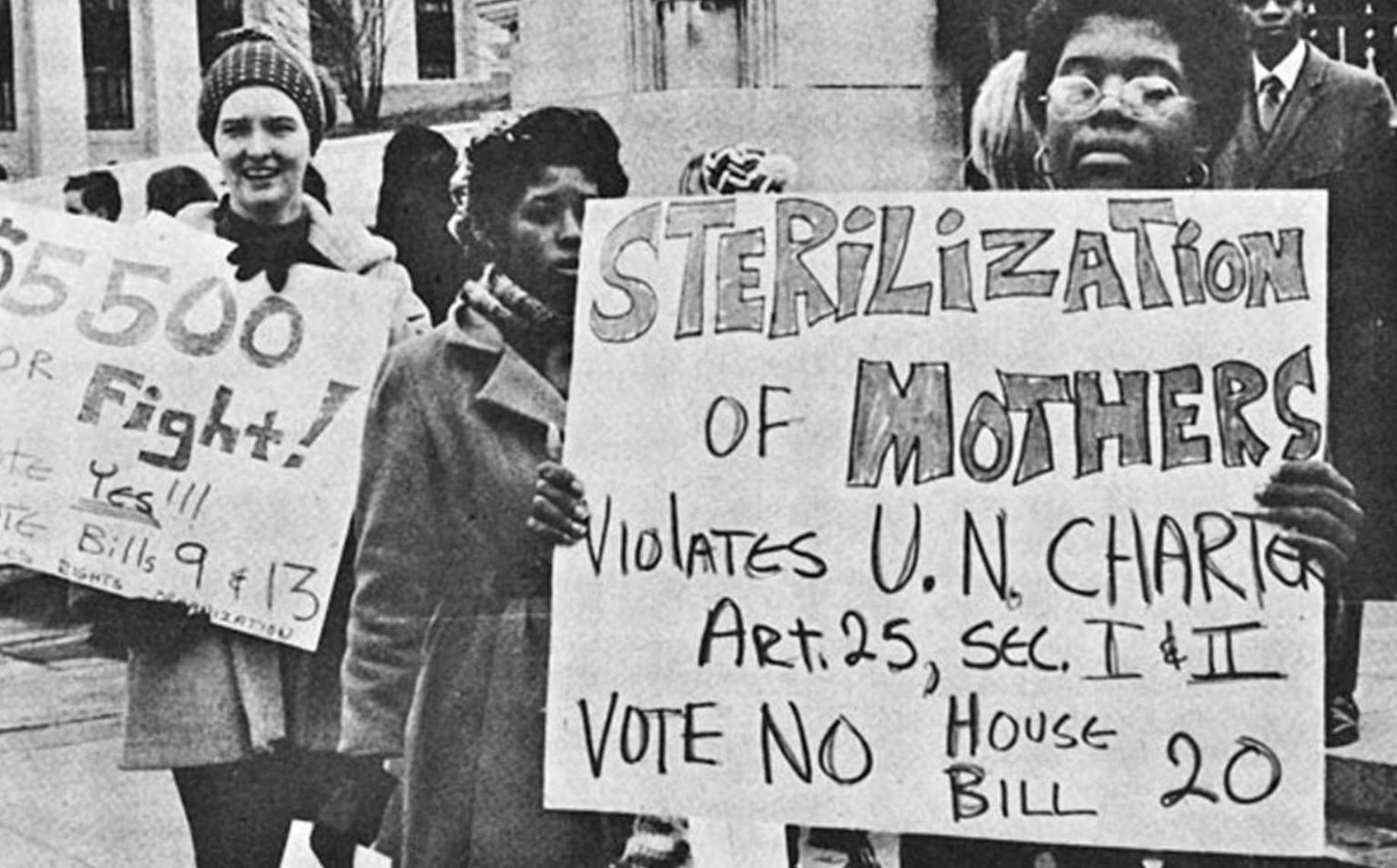 Women of color activists protest against forced sterilization, ca. 1971. Courtesy Kevin Begos and Southern Conference Educational Fund.