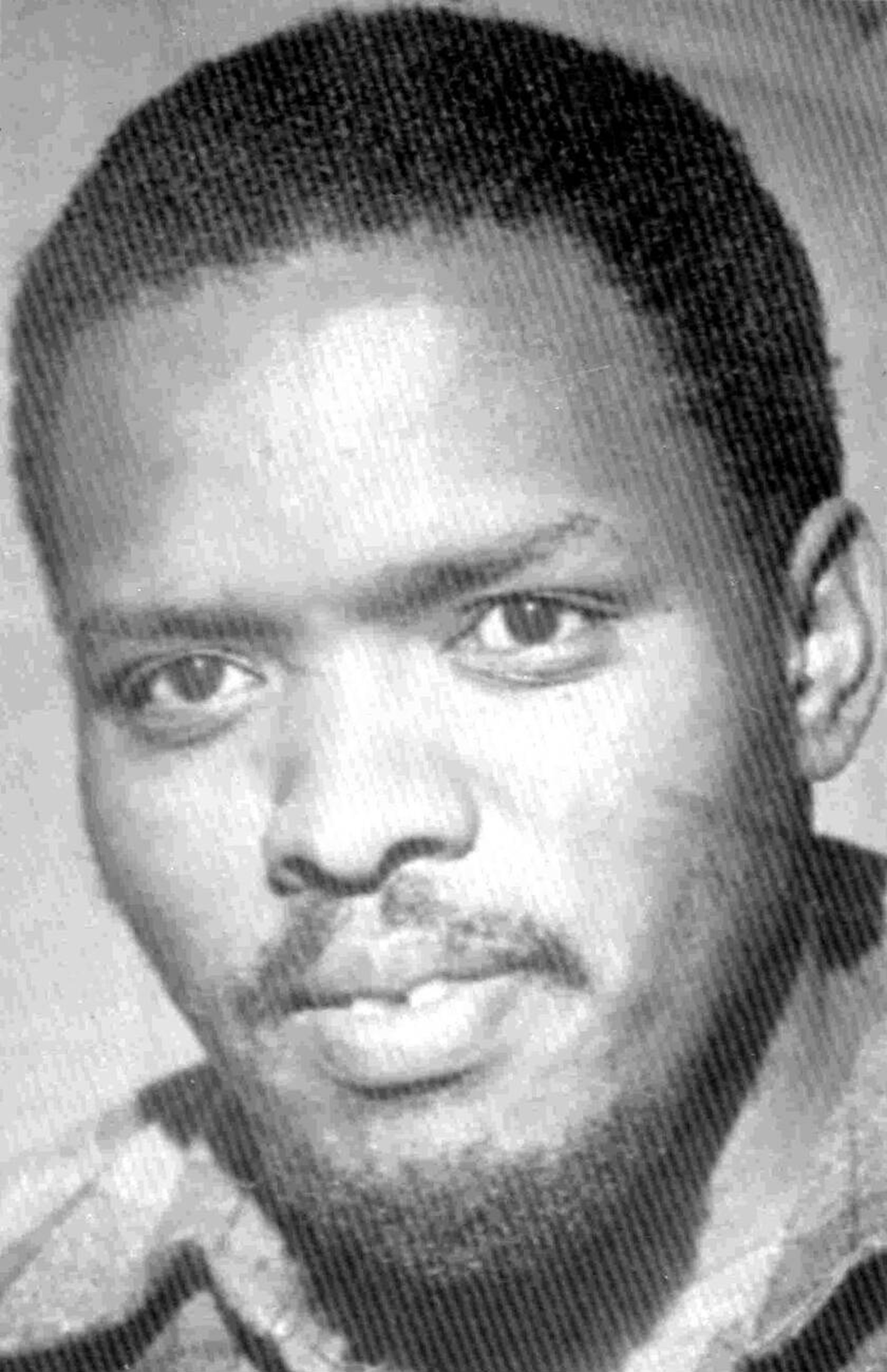 South African Black Consciousness leader Steve Biko is seen in 1977.