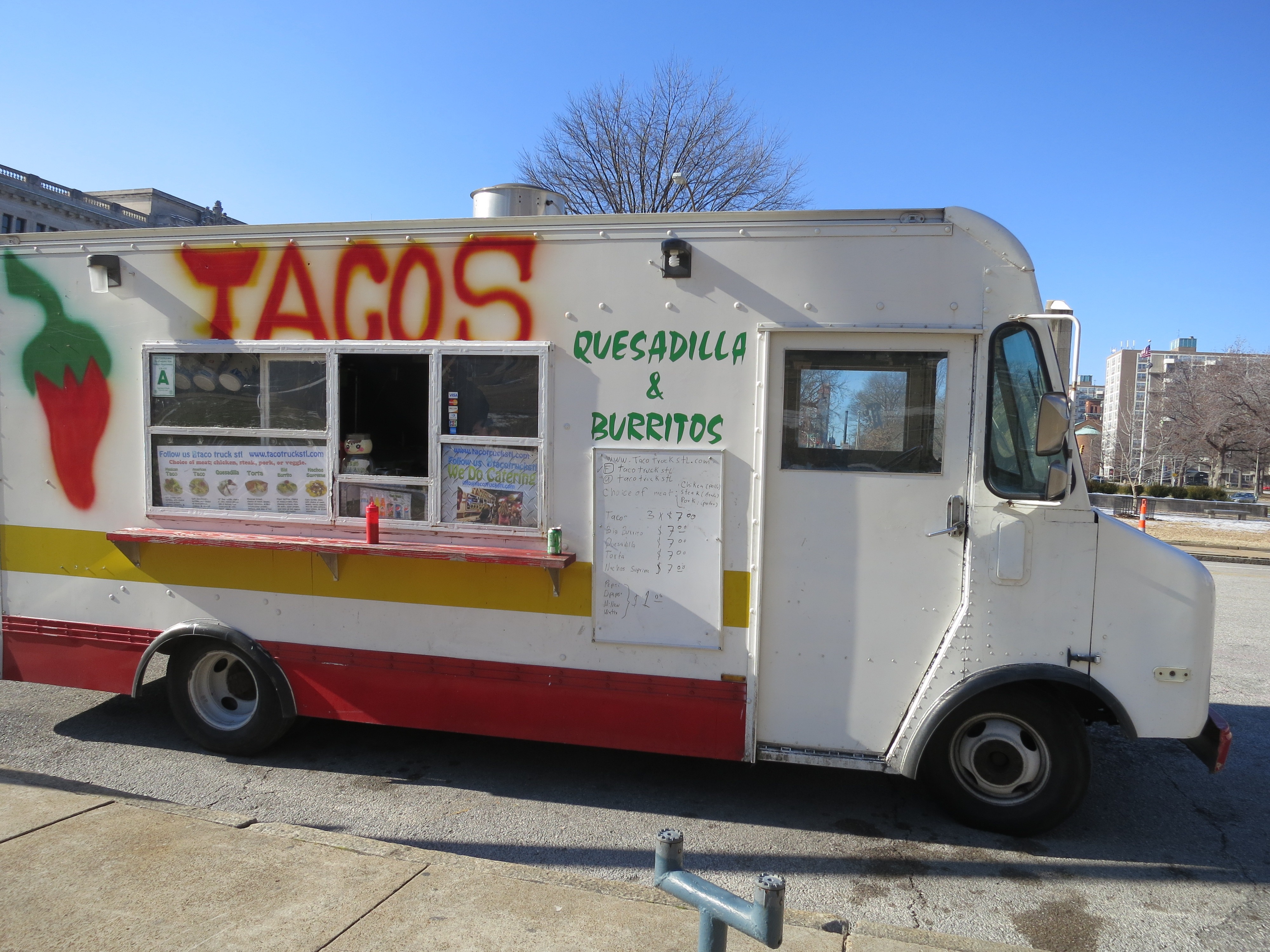 A taco truck in St. Louis, Missouri.