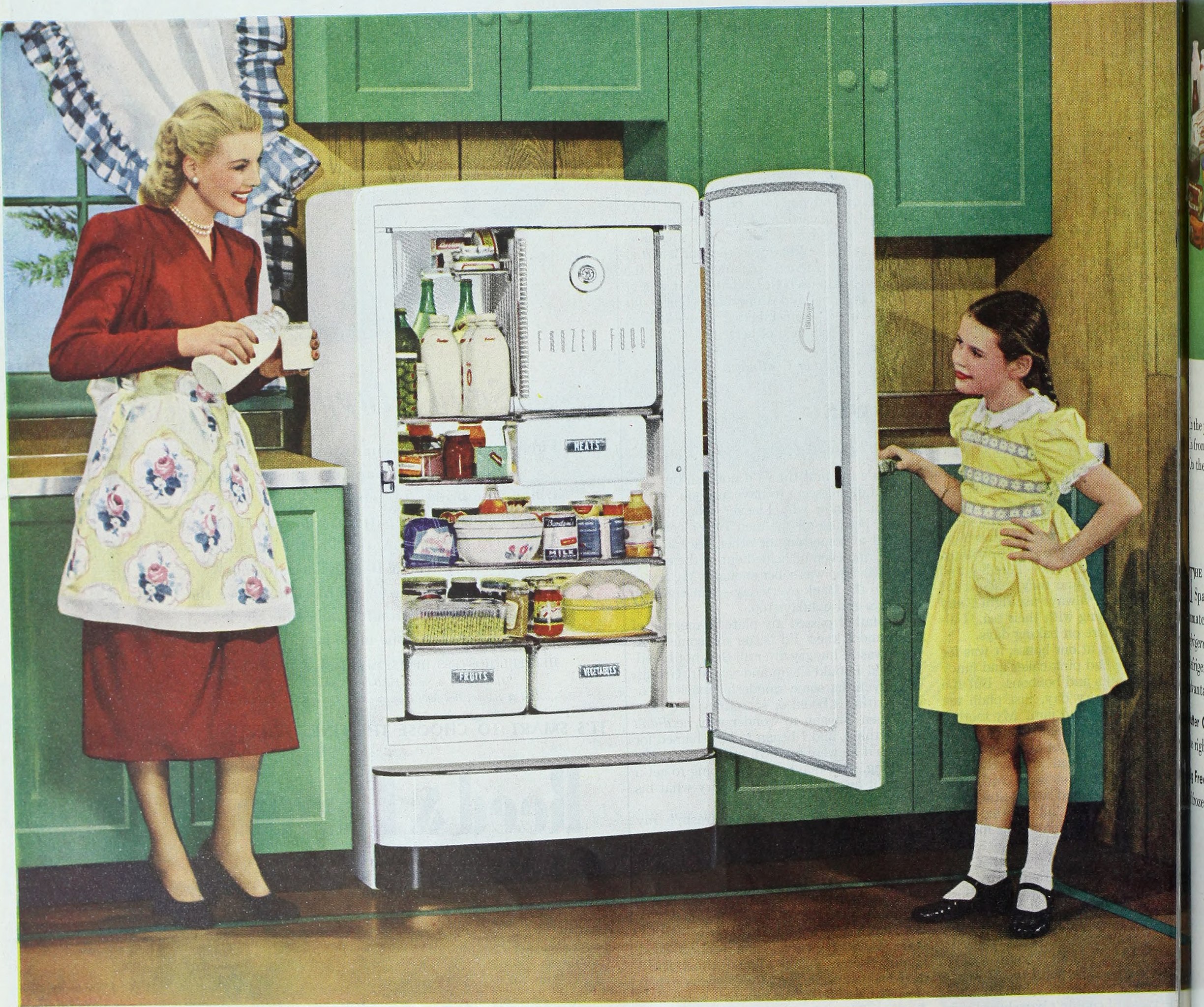 A refrigerator advertisement in The Ladies Home Journal, 1948.