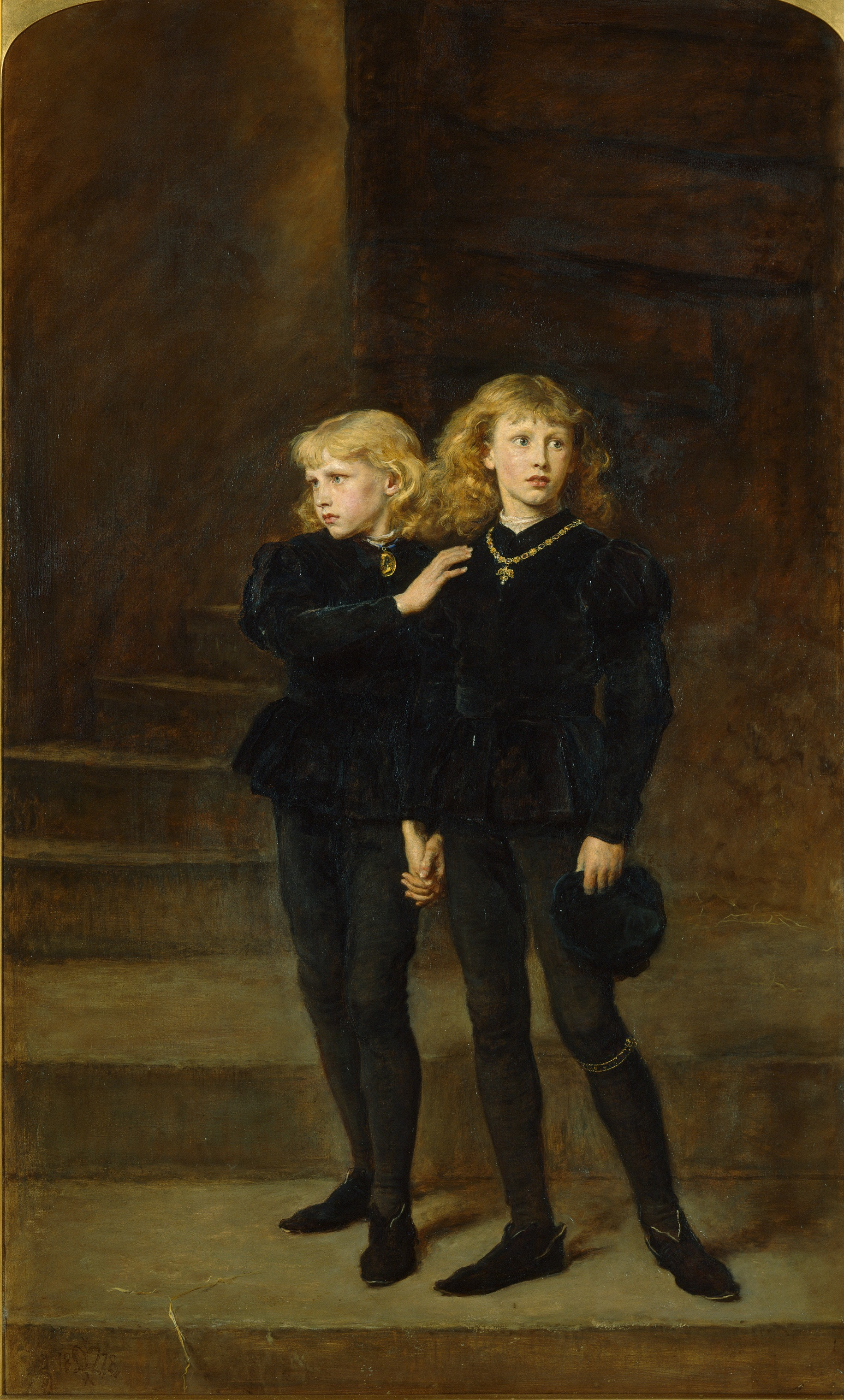  Artistic interpretation of the “Princes in the Tower,” Edward V and his younger brother, Richard, duke of York, by John Everett Millais. The princes’ mysterious disappearance was blamed on their uncle, Richard III.