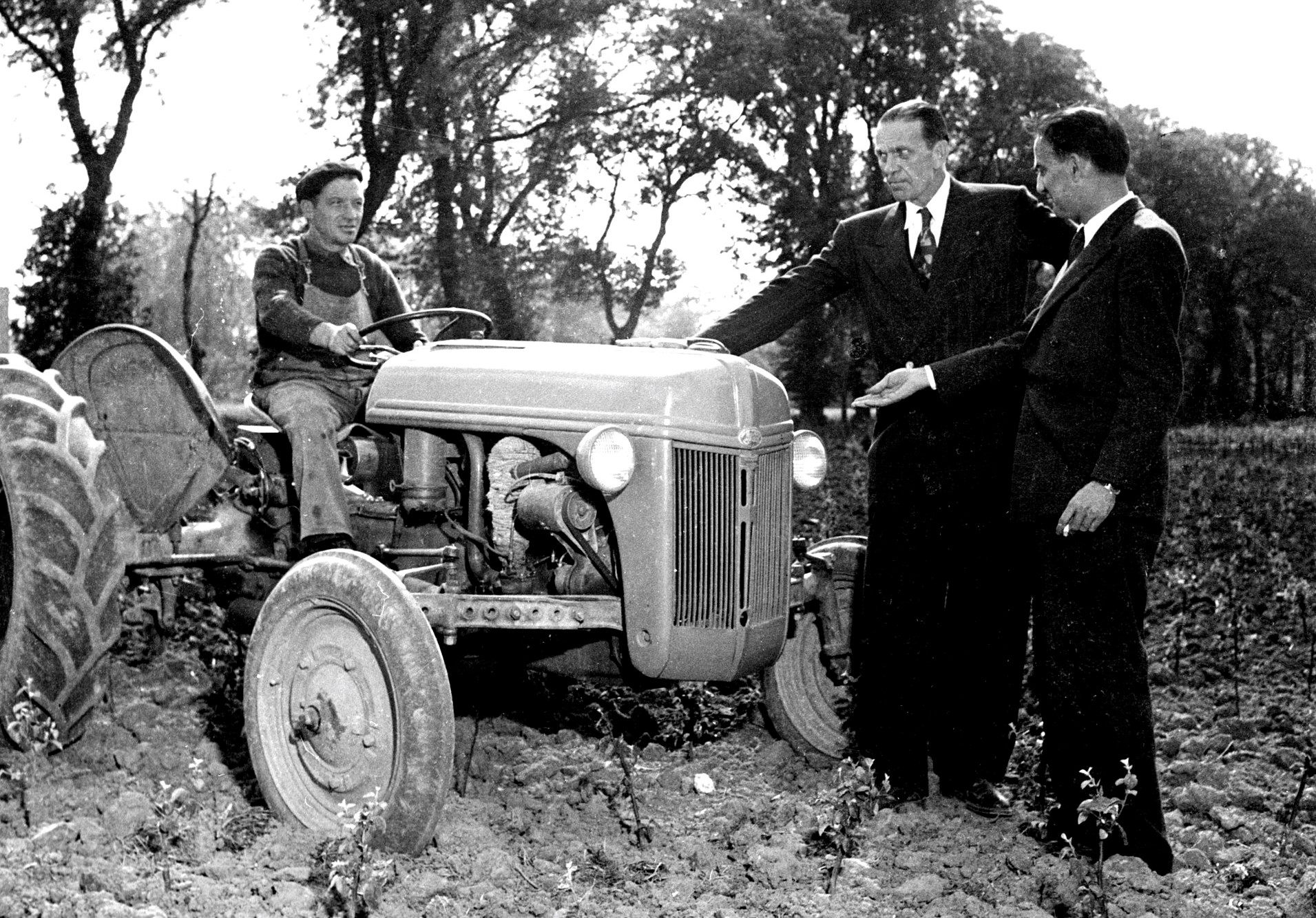 Tractors arriving in France purchased through Marshall funds, circa 1948.